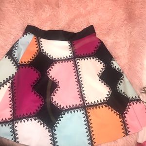 Multicolored skirt, never worn but missing tags